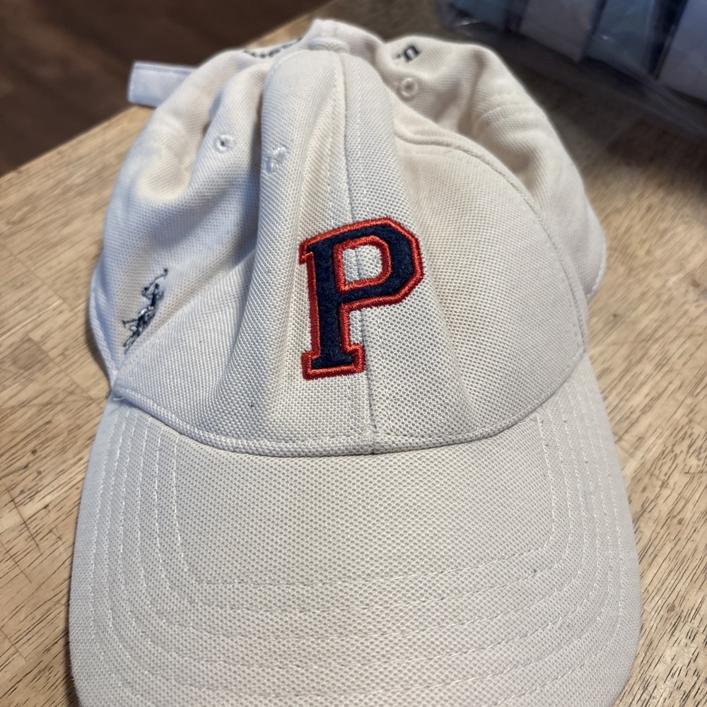 Beverly Hills Polo Club White/Black P Logo Adjustable Baseball Cap Hat One Size